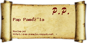 Pap Paméla névjegykártya